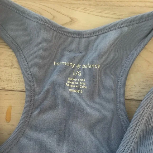 NWT HARMONY AND BALANCE Blue Grey Seamless Racerback Skort Active Dress Size XL - Picture 5 of 9